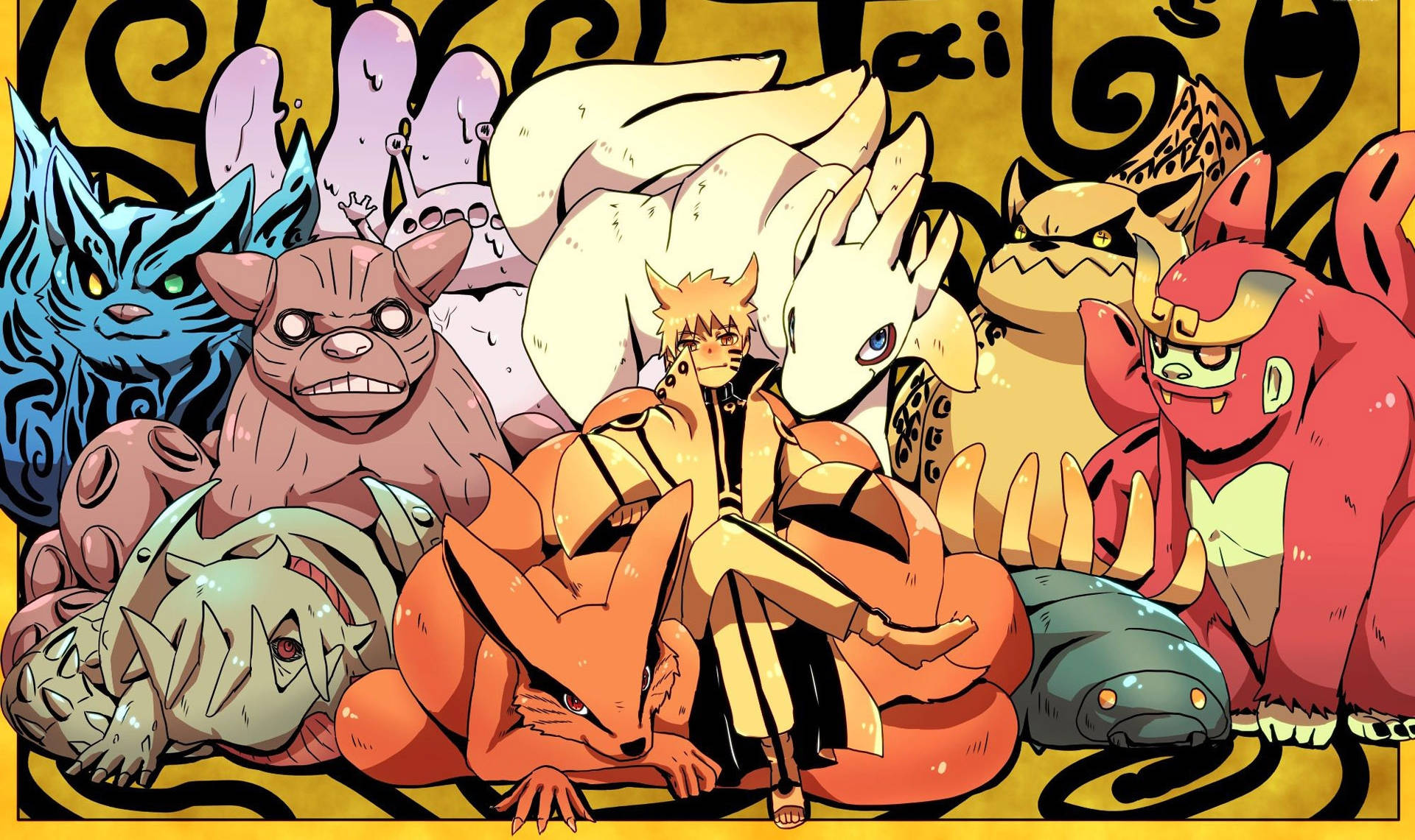 Póster de Naruto y las Bestias con Cola Fondos de pantalla