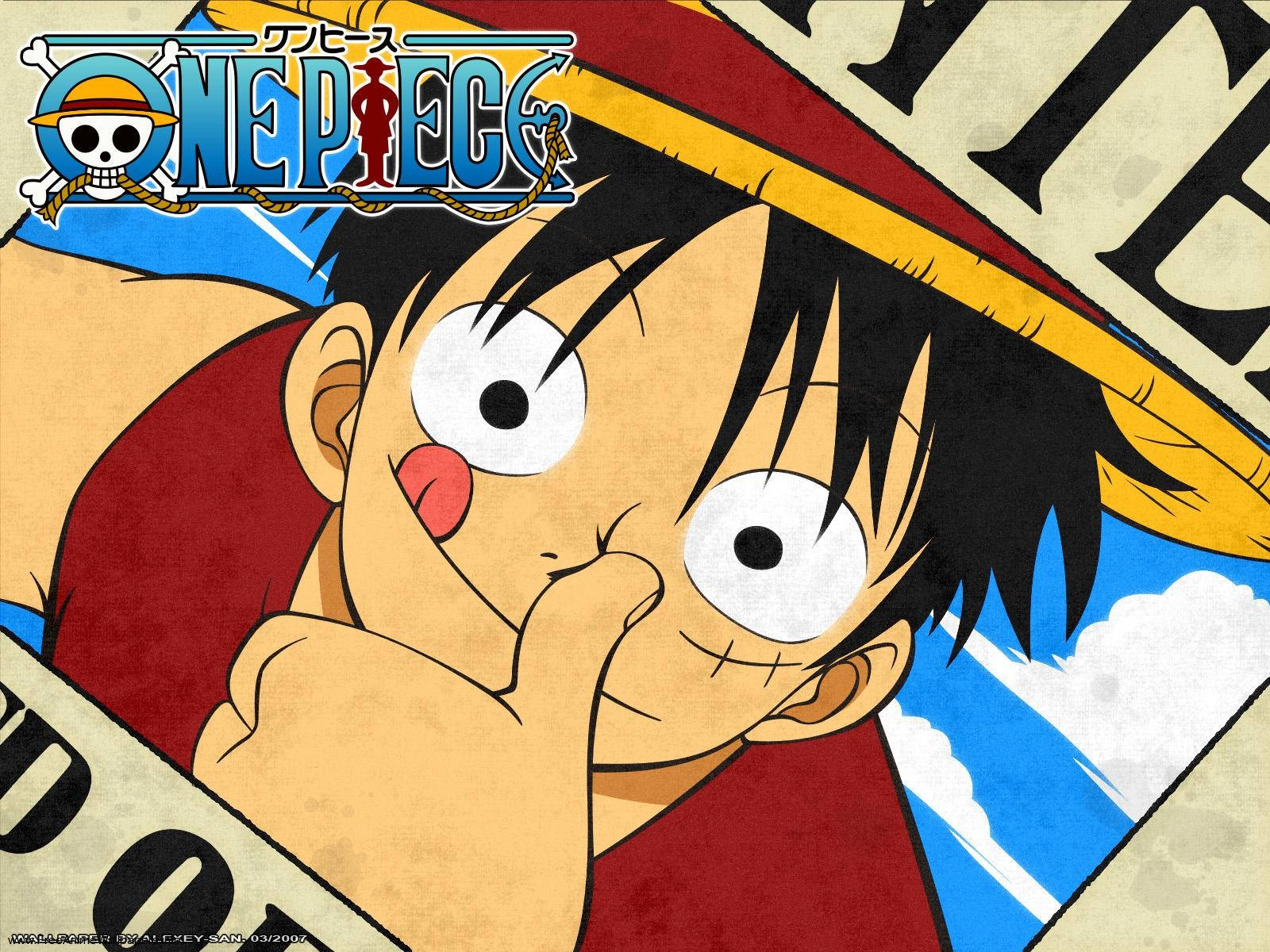 Póster de Se Busca de Luffy para Escritorio de One Piece Fondos de pantalla