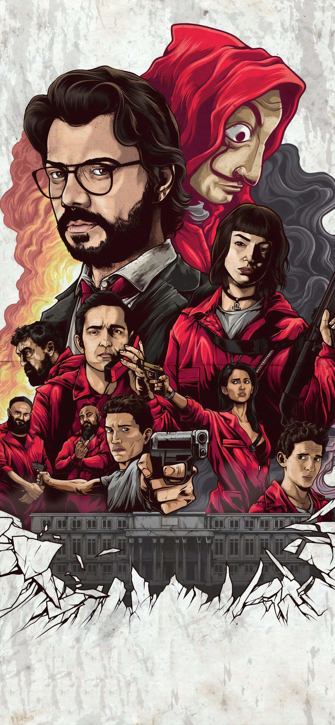 Póster del elenco de La Casa de Papel Fondos de pantalla