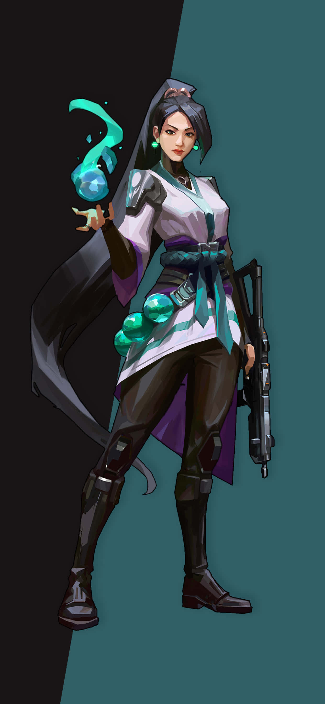 Póster del personaje Sage para fondo de iPhone X Valorant Fondos de pantalla