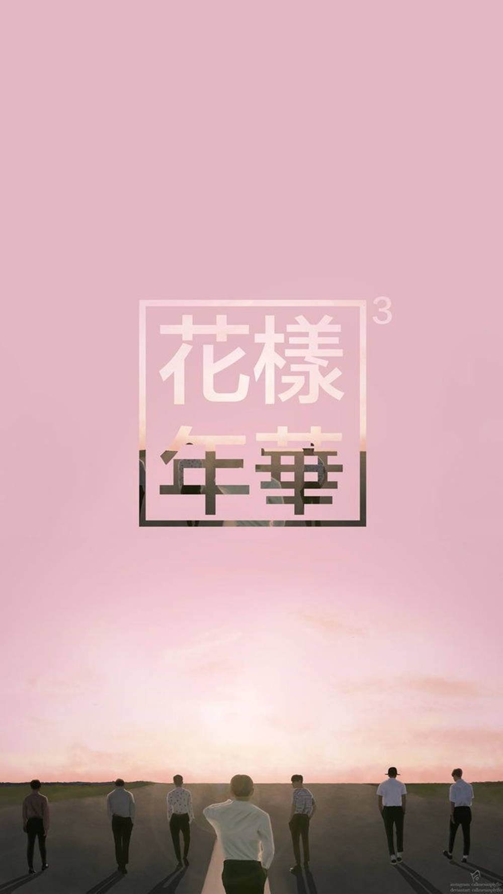 Póster elegante rosa para pantalla de teléfono de BTS Fondos de pantalla