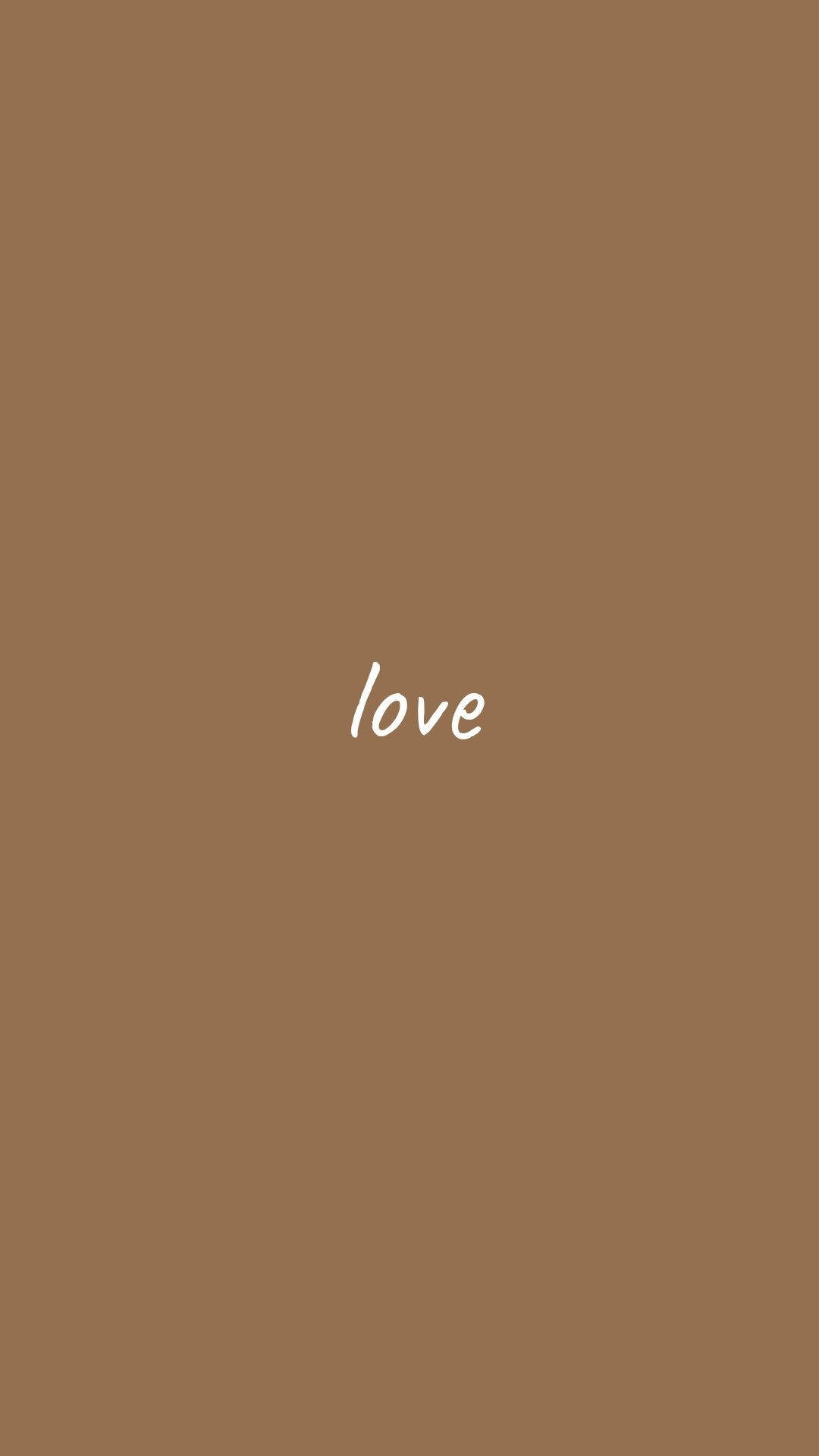 Póster estético marrón claro de amor Fondos de pantalla