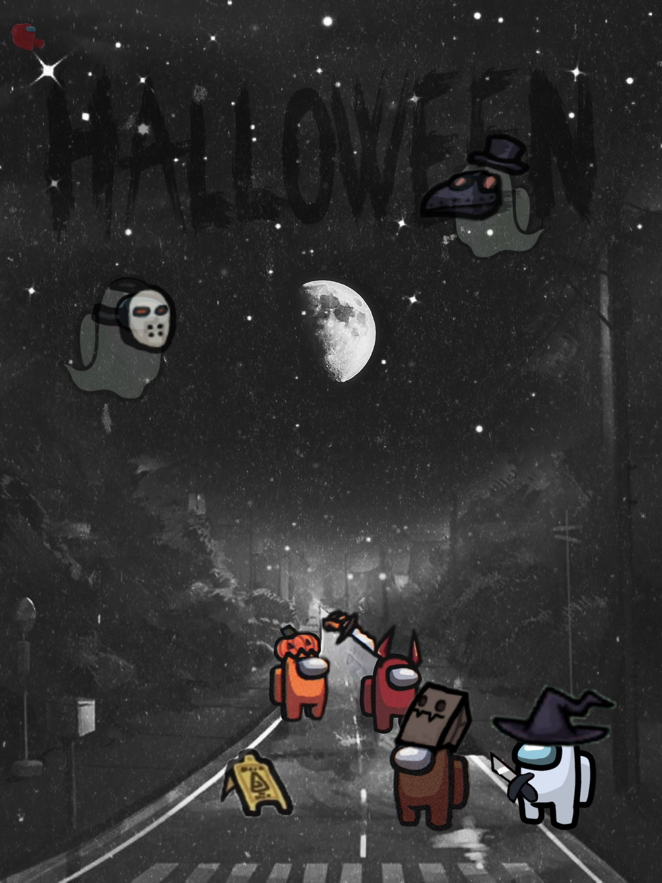 Póster estético de Among US de Halloween Fondos de pantalla