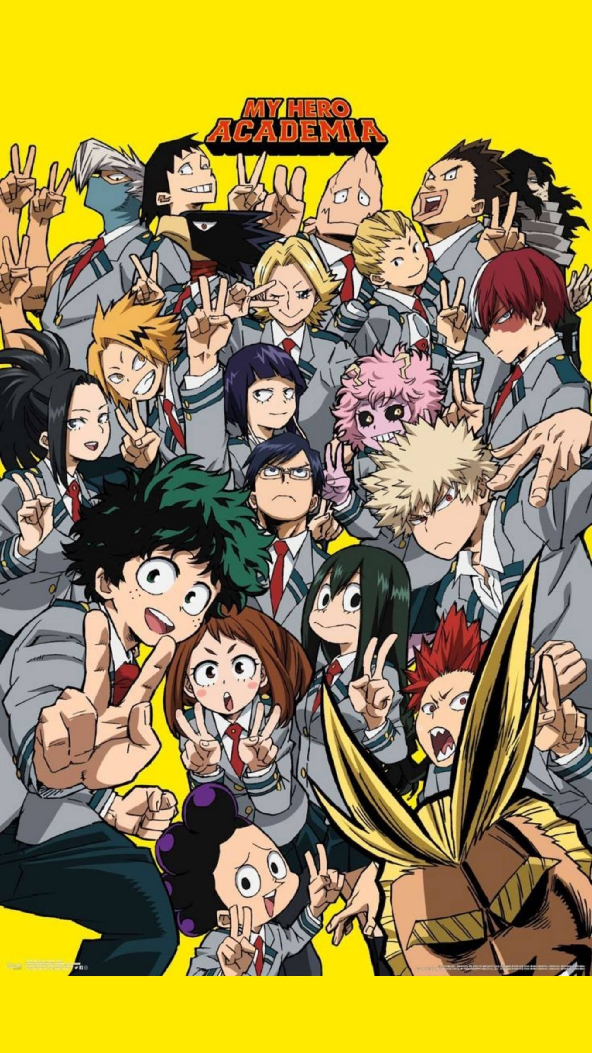 Póster grupal de My Hero Academia para iPhone Fondos de pantalla