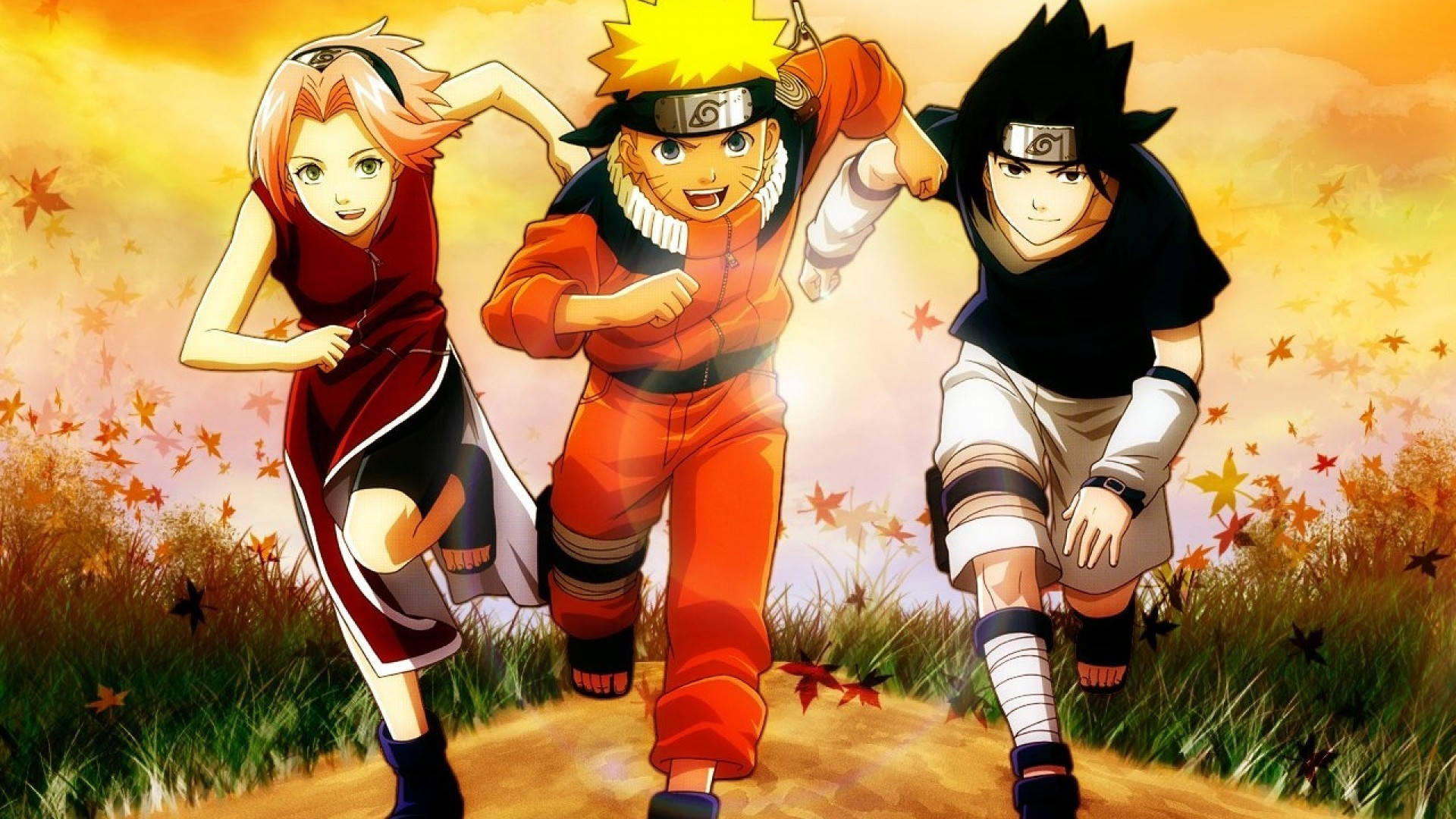 Póster icónico de Naruto y el Equipo 7 Fondos de pantalla