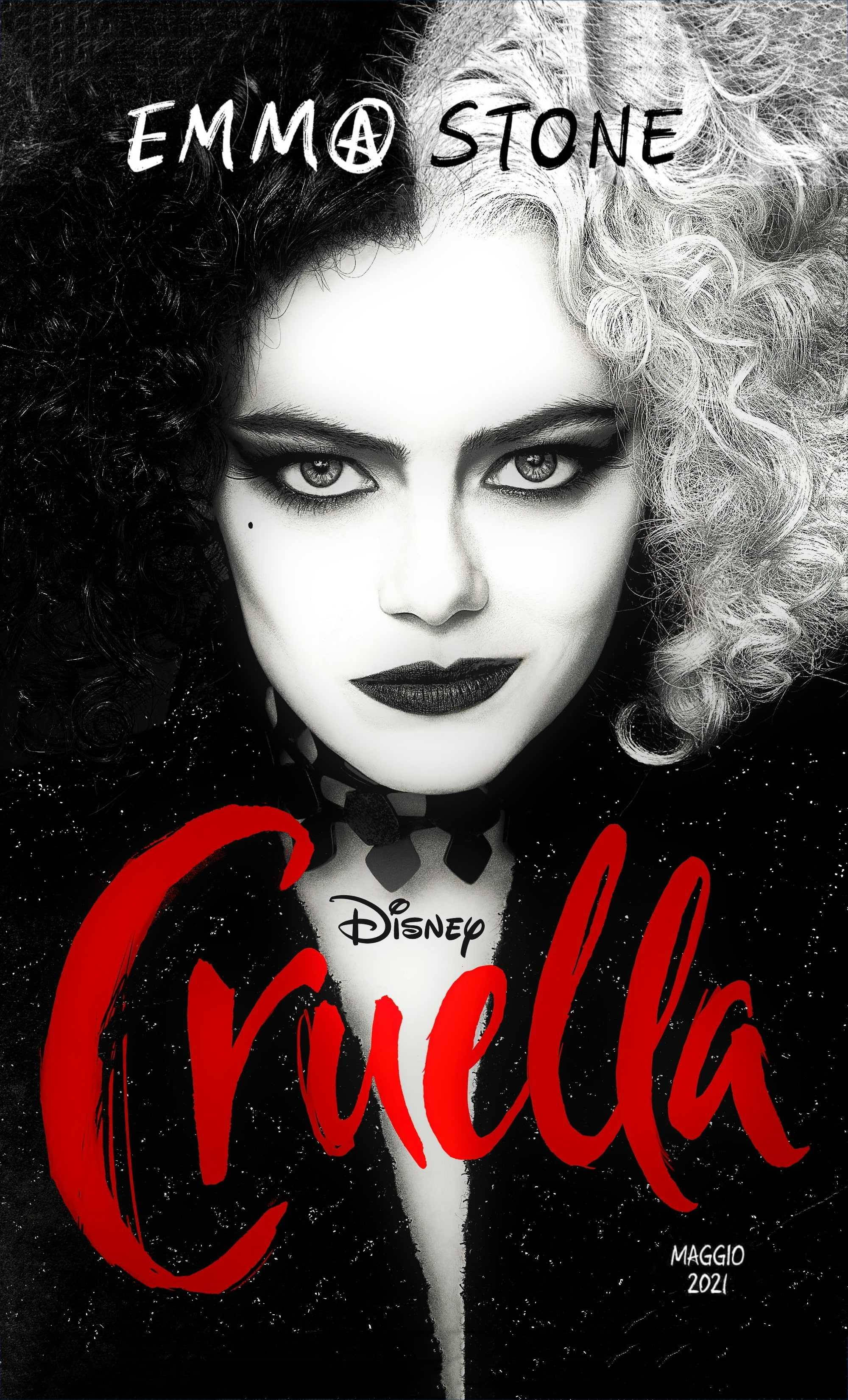 Póster Monocromático de Cruella Fondos de pantalla