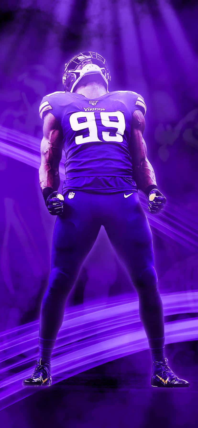 Póster Púrpura de Danielle Hunter de los Minnesota Vikings Fondos de pantalla