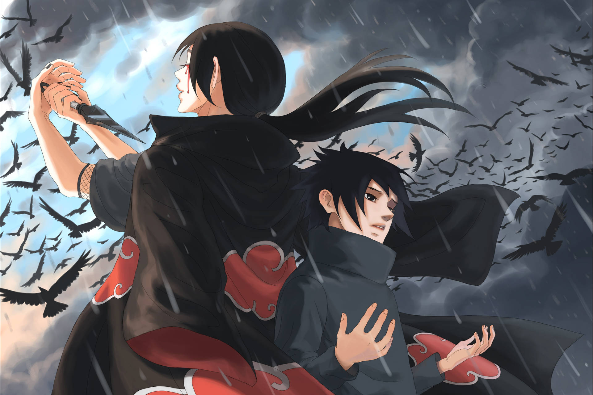 Fondo de pantalla 4K de los hermanos Uchiha de Naruto