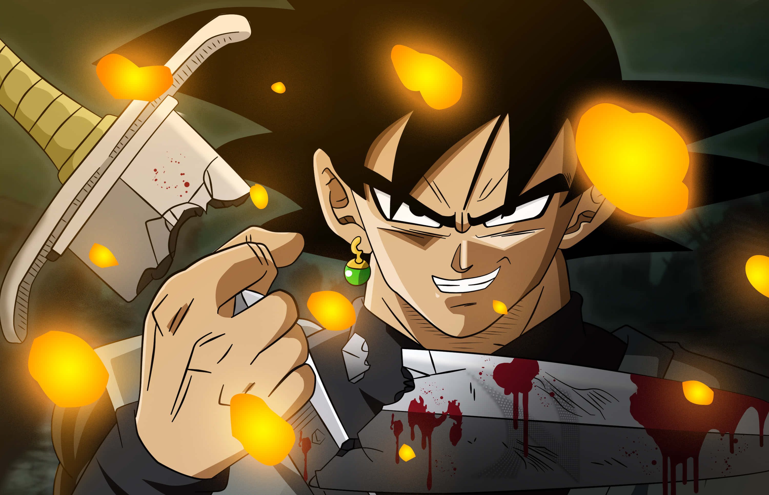 Postura de Batalla Intensa de Goku Black Fondos de pantalla