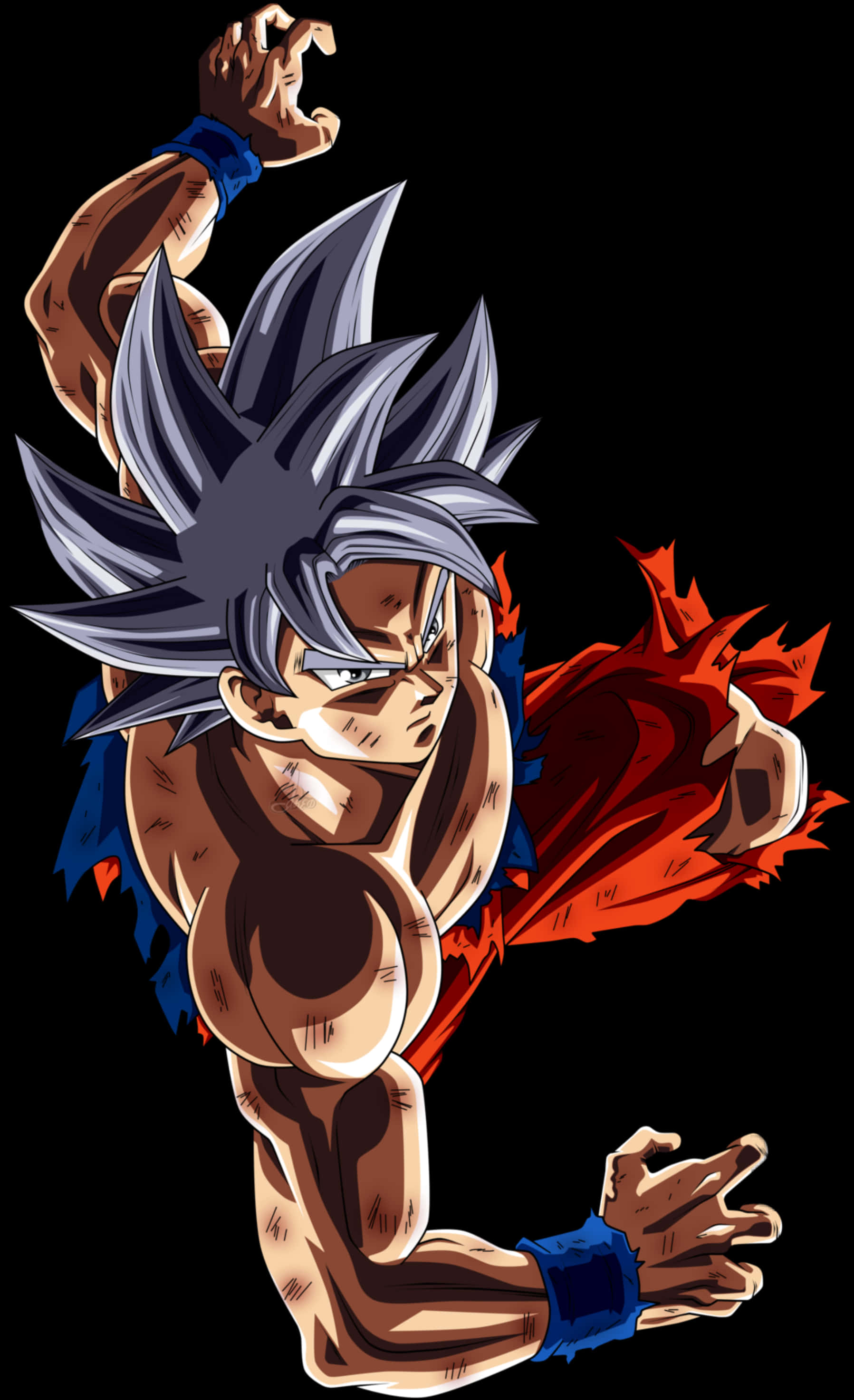 Postura de poder de Goku Ultra Instinto Fondos de pantalla