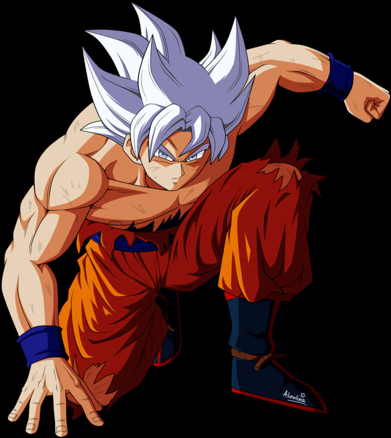 Postura de Poder de Goku Ultra Instinto Fondos de pantalla