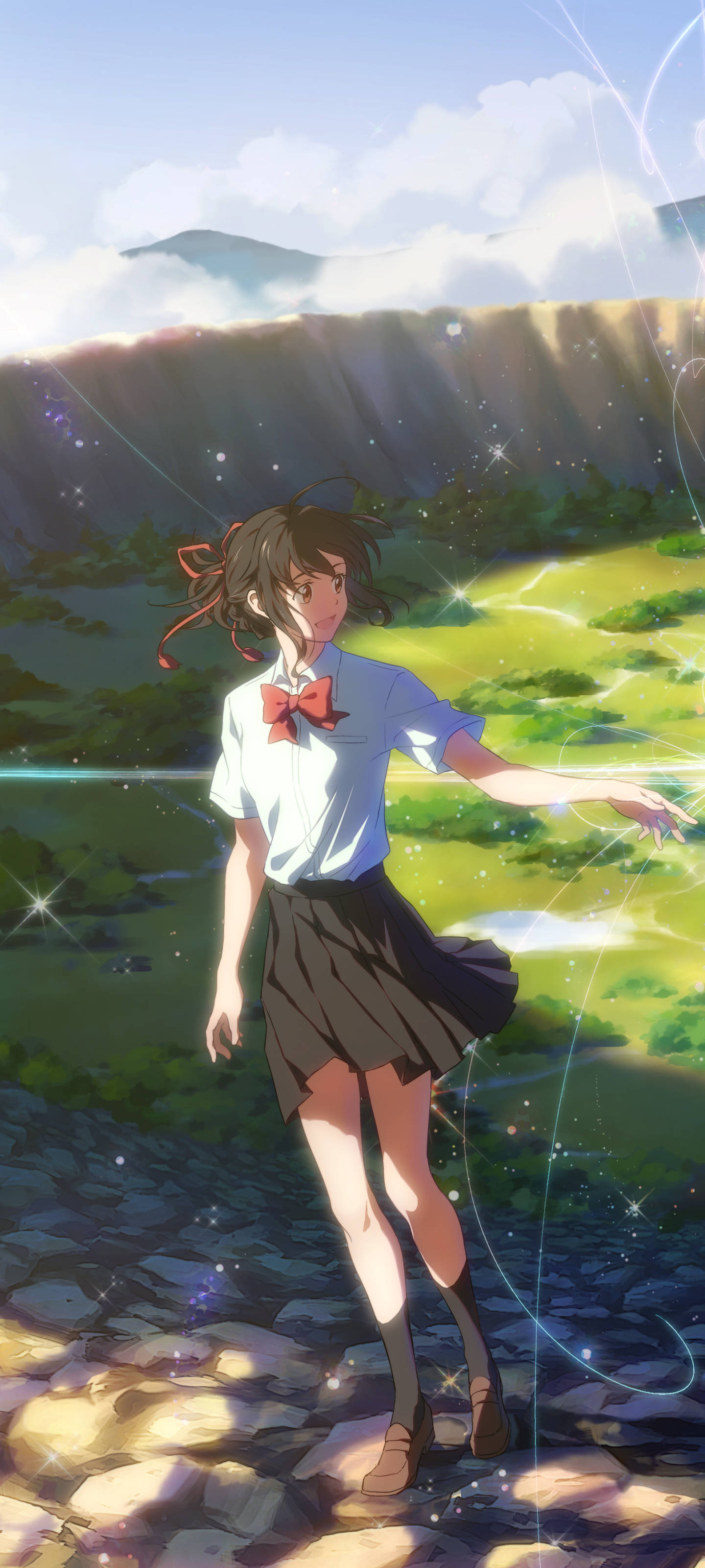 Preciosa Mitsuha Kimi No Na Wa Teléfono Fondos de pantalla