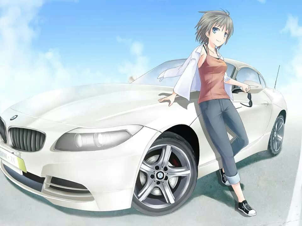 Preparándote para una Noche de Diversión en el Auto Anime Fondos de pantalla