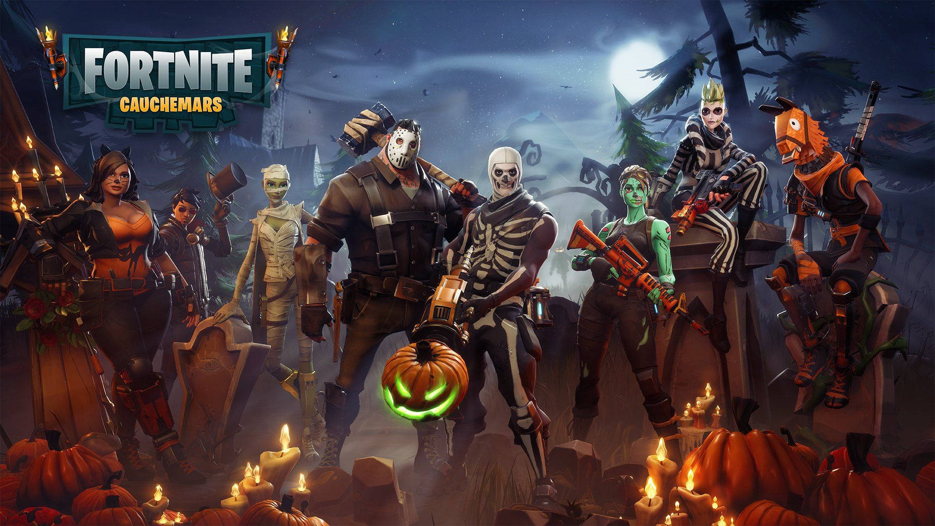 Nuevos aspectos temáticos de Halloween en Fortnite, fondo de pantalla HD.