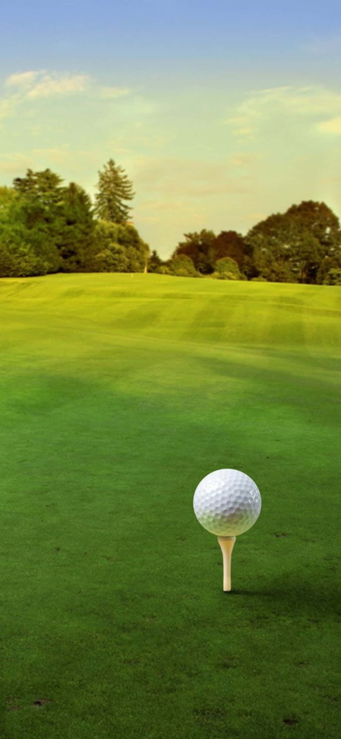 Prepárate para Jugar con Nuestro Exclusivo Fondo de Campo de Golf para iPhone X Fondos de pantalla
