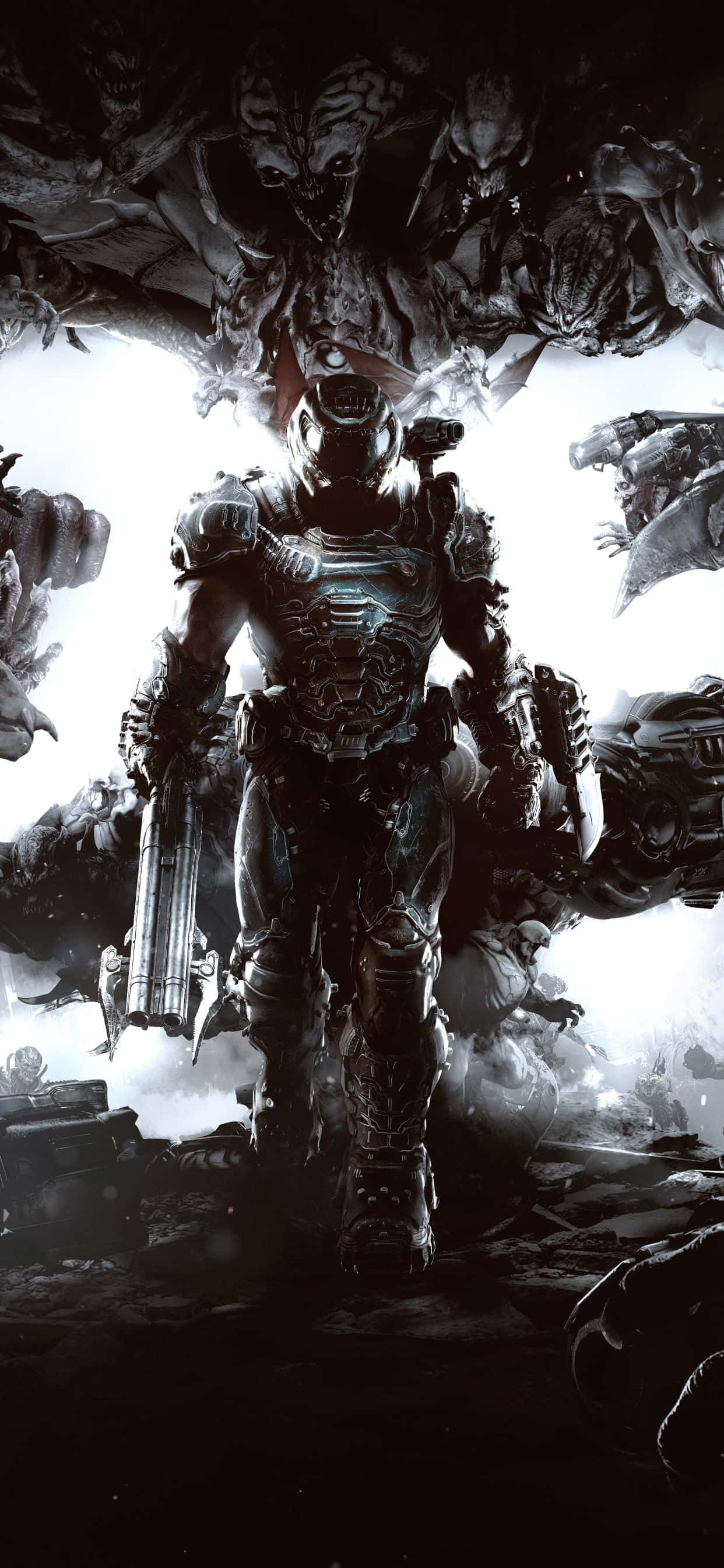 Prepárate para masacrar demonios en Doom Eternal en iOS Fondos de pantalla