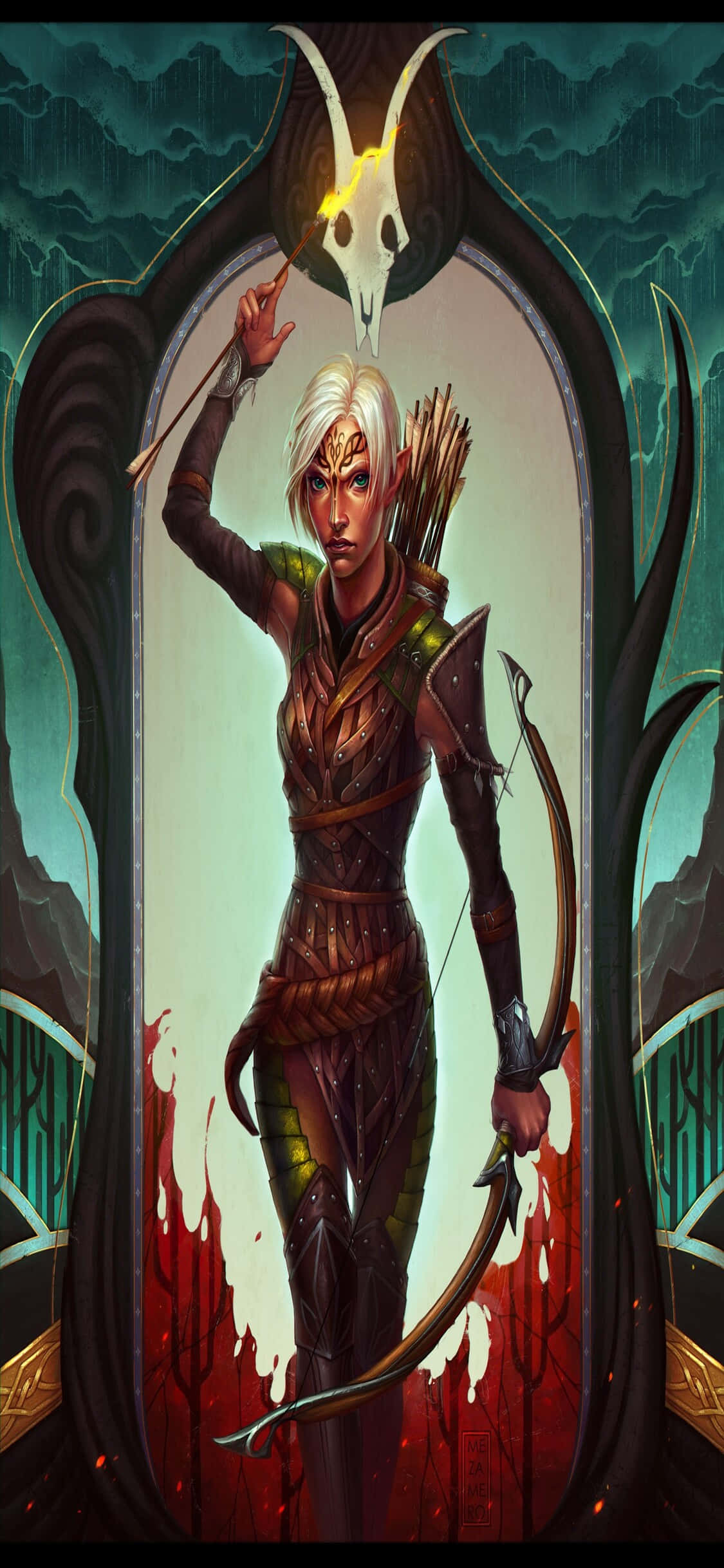 Prepárate para una aventura épica con iPhone Xs y Dragon Age Inquisition Fondos de pantalla