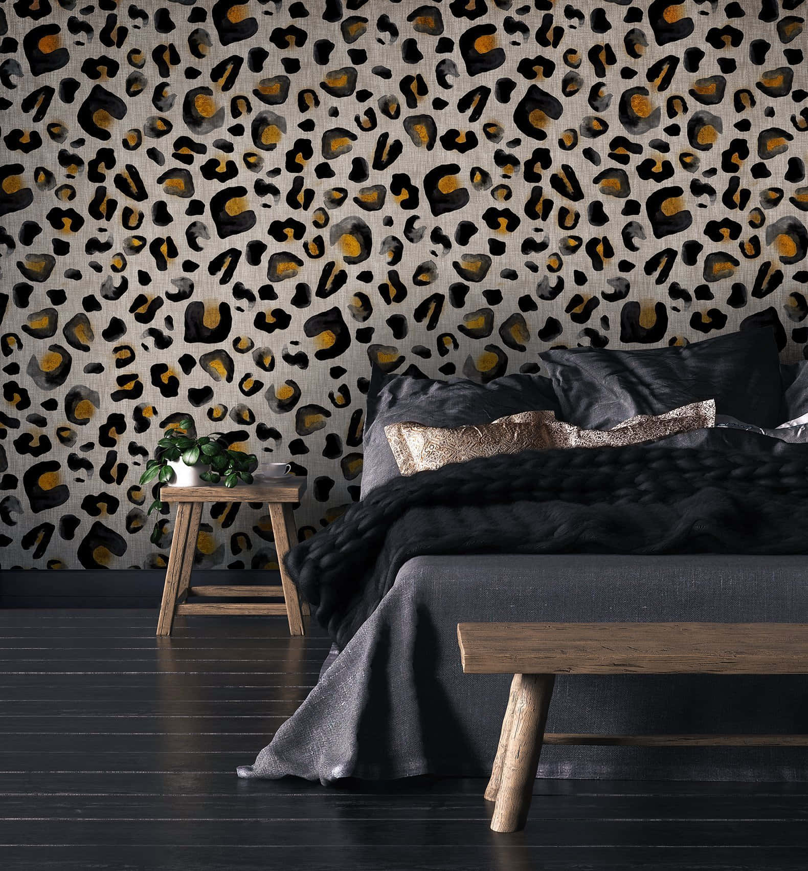 Primer plano de un leopardo en su hábitat natural Fondos de pantalla