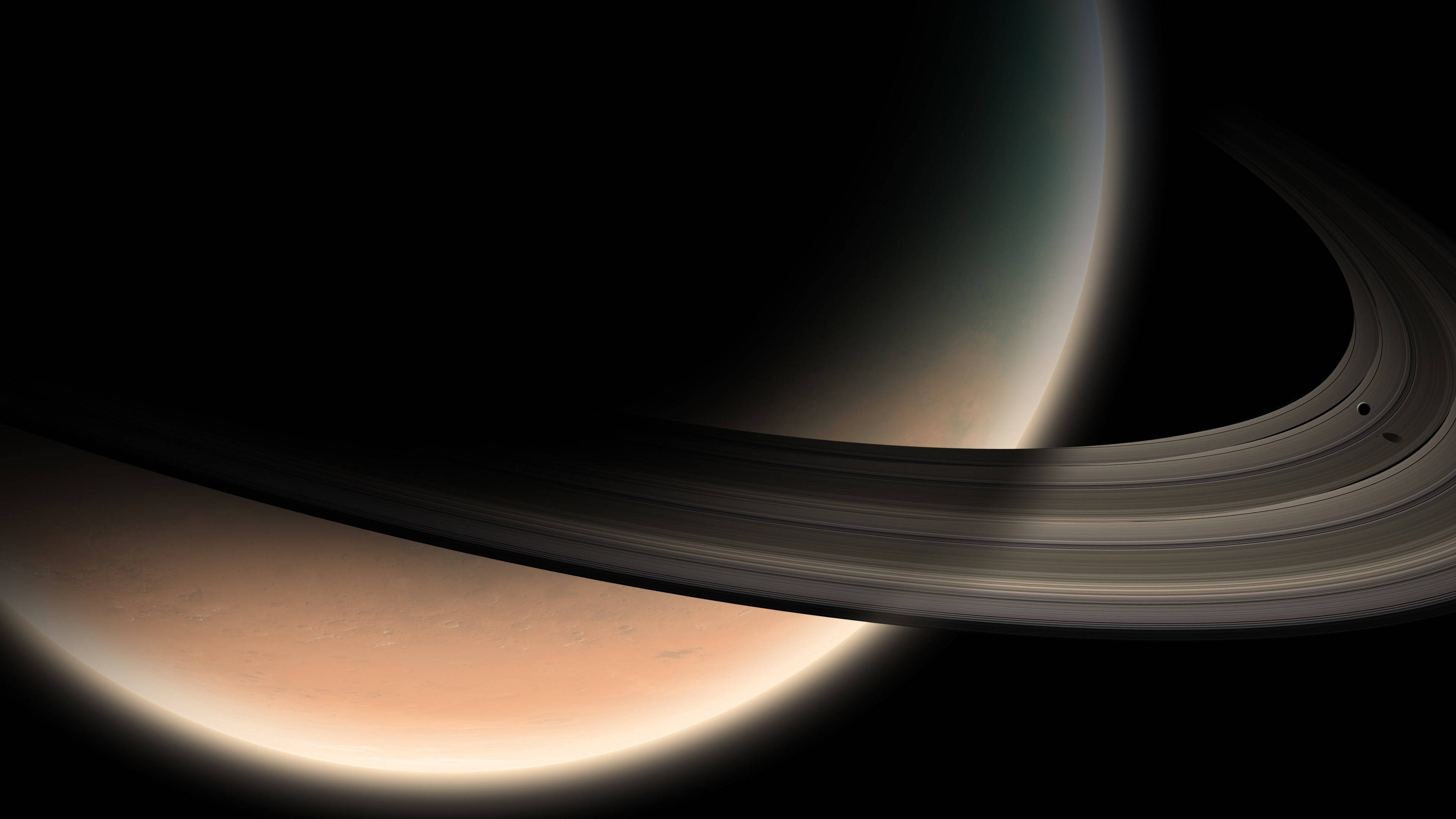 Primer plano de Saturno 4K Fondos de pantalla