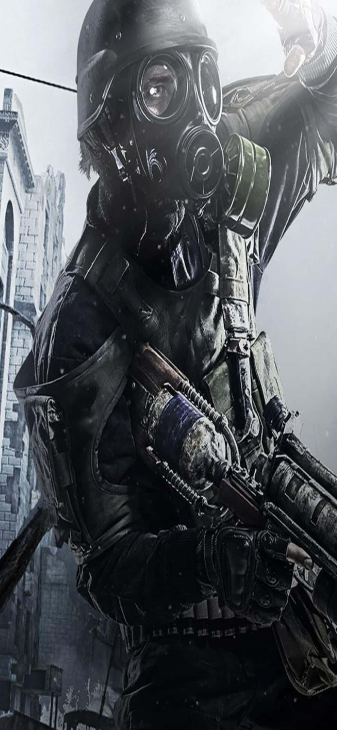 Primer plano de un soldado Fondo de Metro Last Light para iPhone X Fondos de pantalla