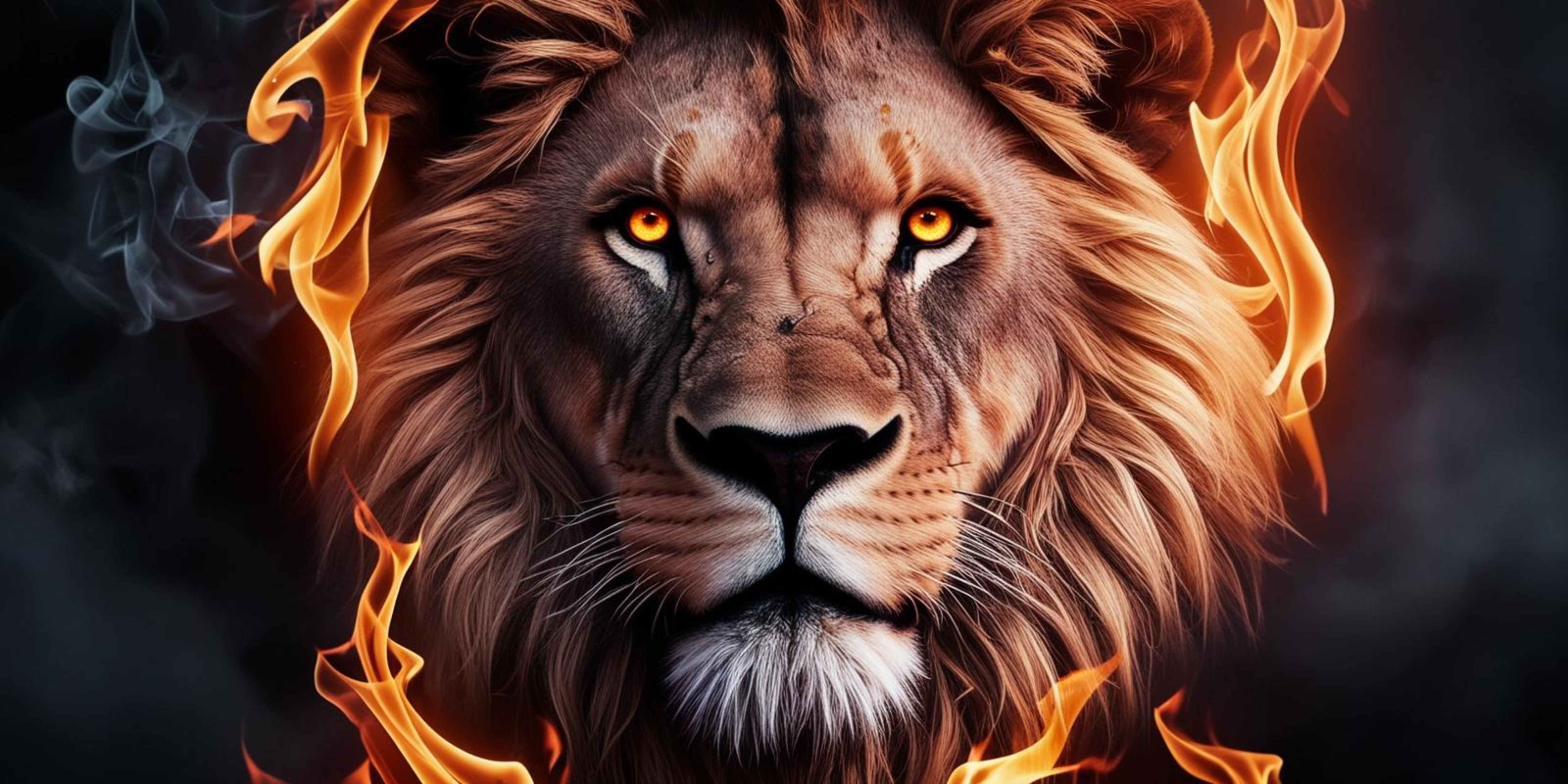 Primer plano majestuoso de un león Fondos de pantalla