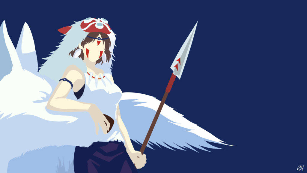 Princesa Mononoke Anime Minimalista Fondos de pantalla