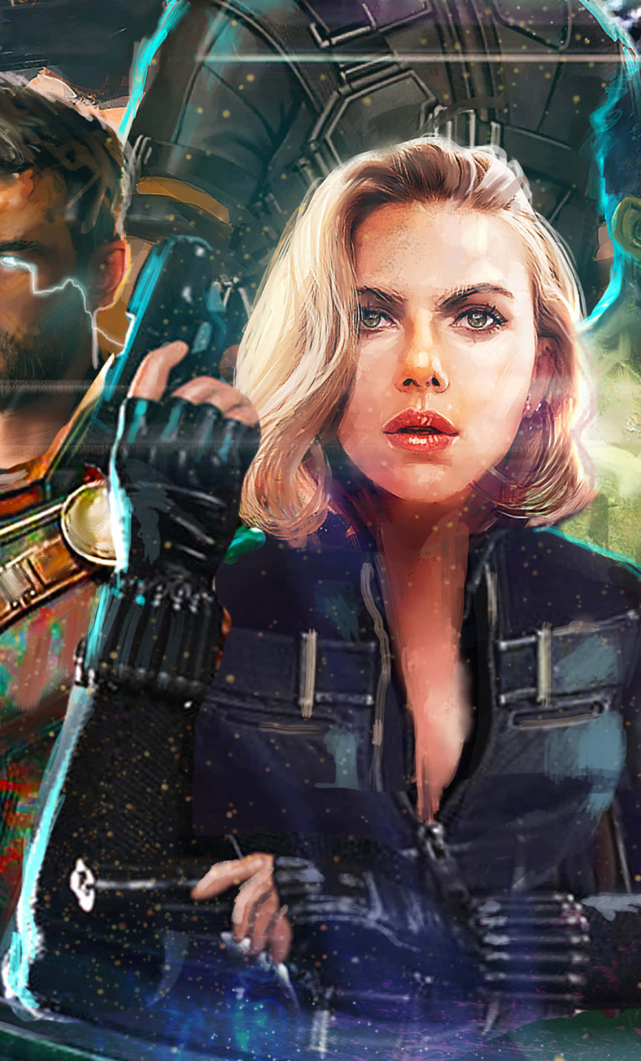 Protégete de posibles amenazas con el iPhone de Black Widow Fondos de pantalla