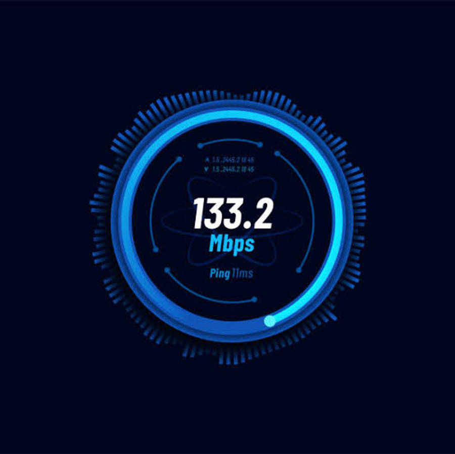 Prueba de velocidad de internet en azul neón Fondos de pantalla