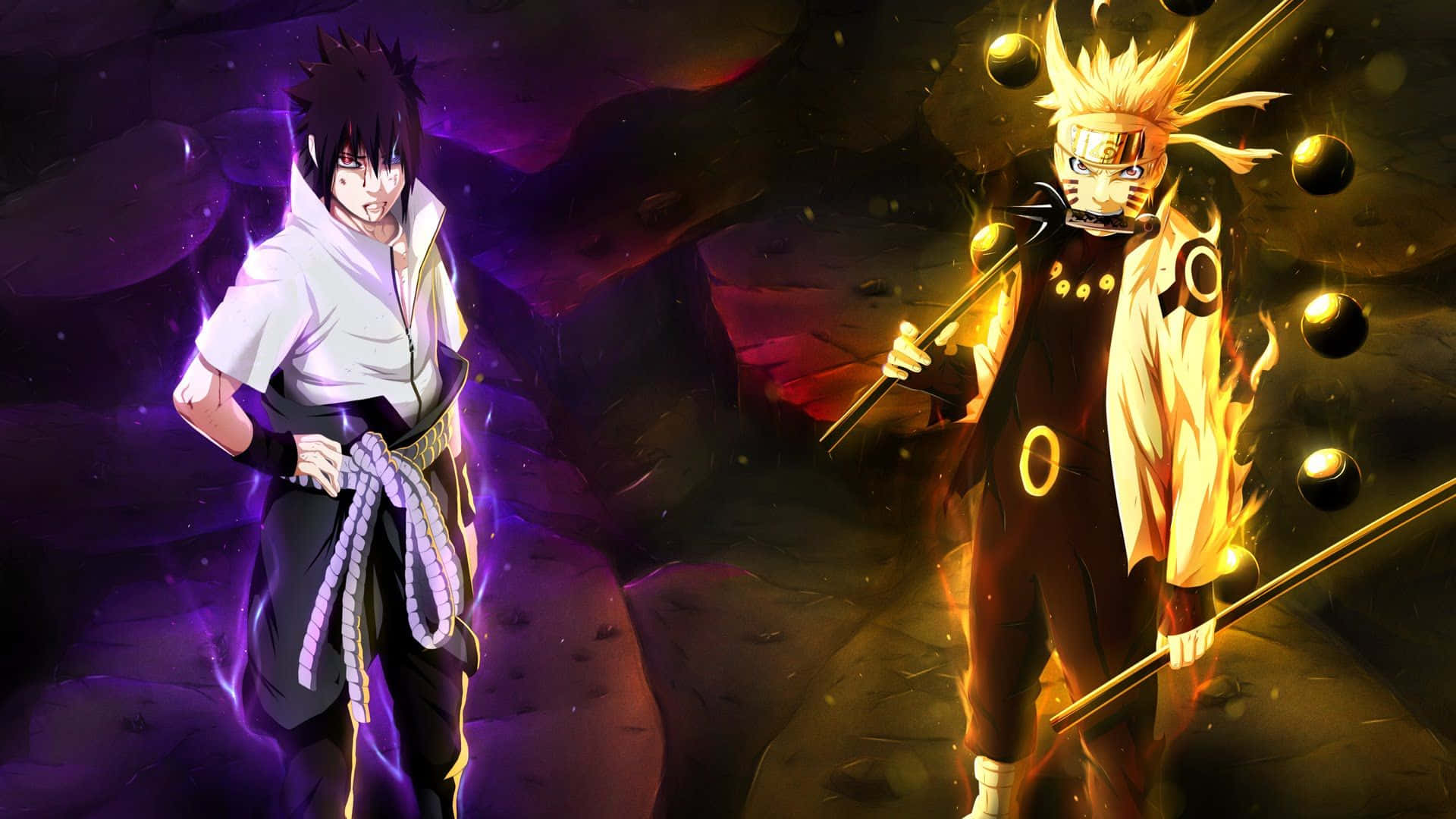 PS4 Naruto Sasuke Uchiha y Naruto Uzumaki Fondos de pantalla