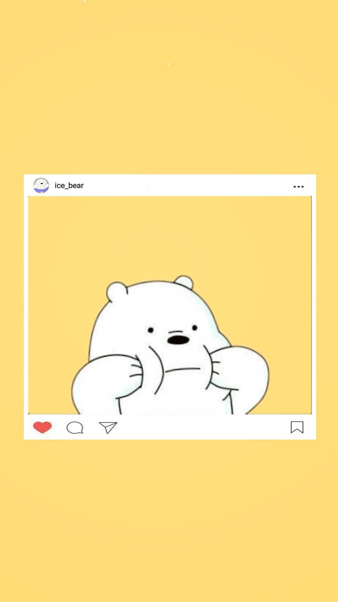 Publicación de Instagram del Oso Polar de caricatura Fondos de pantalla