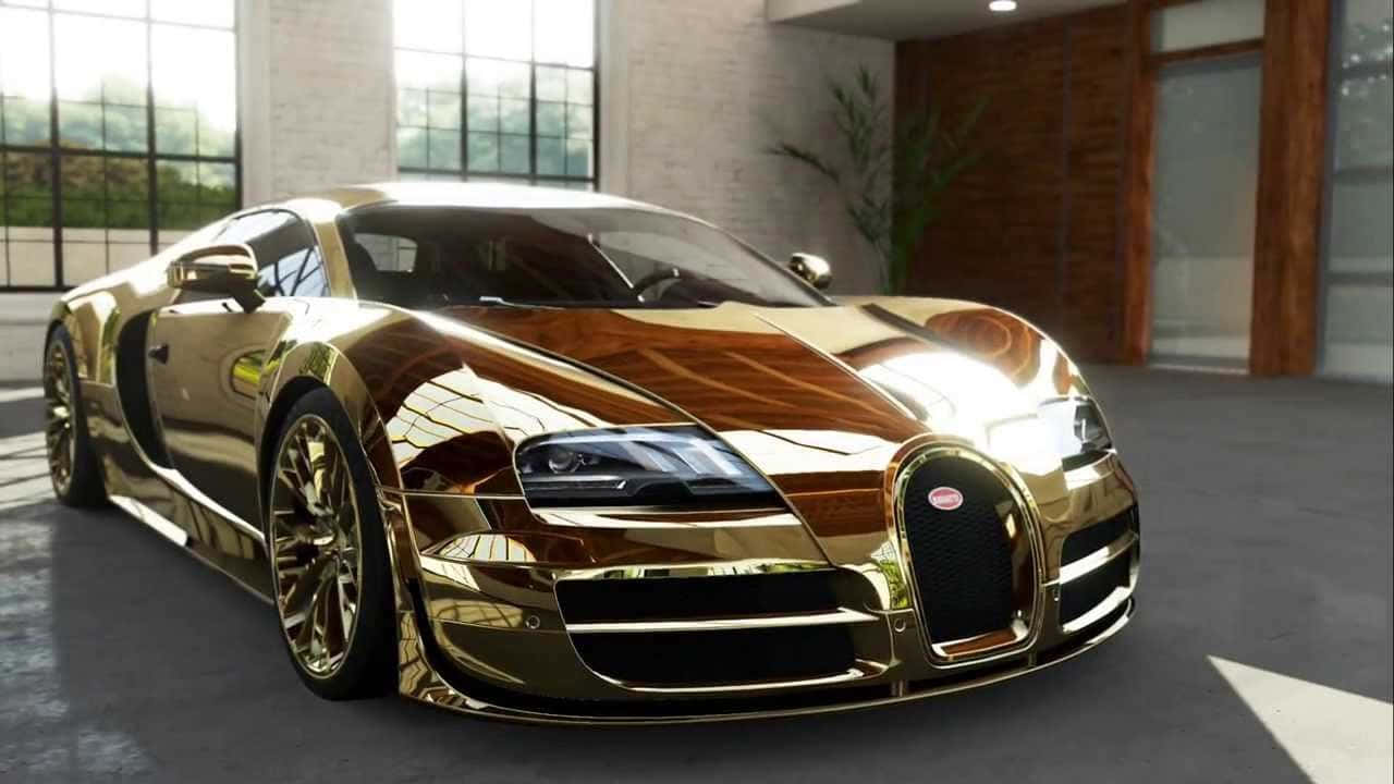 Puerta de Coche Bugatti Veyron Dorado Fondos de pantalla