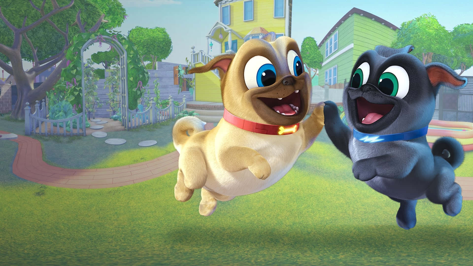 Puppy Dog Pals Choca los Cinco Fondos de pantalla