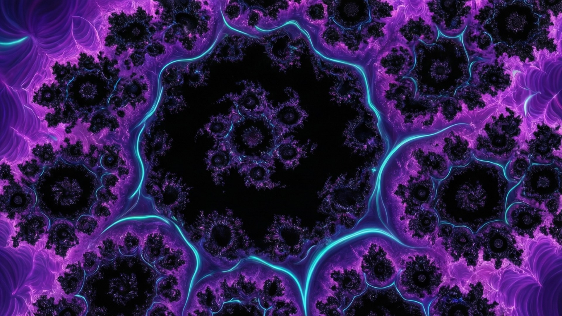 Púrpura cian fractal Fondos de pantalla