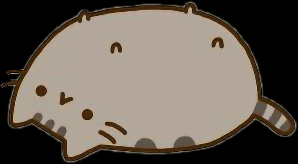 Pusheen Gato Acostado Fondos de pantalla