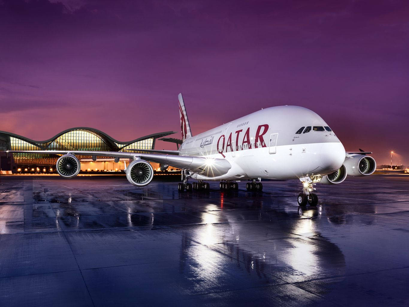 Qatar Airways Listo para Despegar Fondos de pantalla