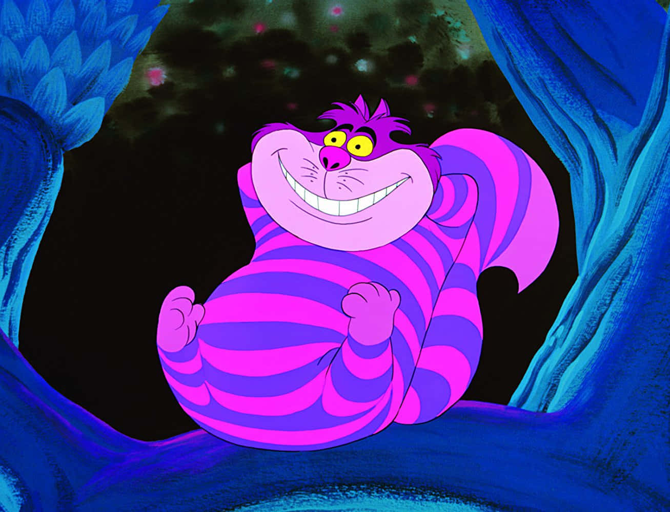 ¿Quién está listo para una aventura con el Gato de Cheshire de Alicia en el País de las Maravillas? Fondos de pantalla
