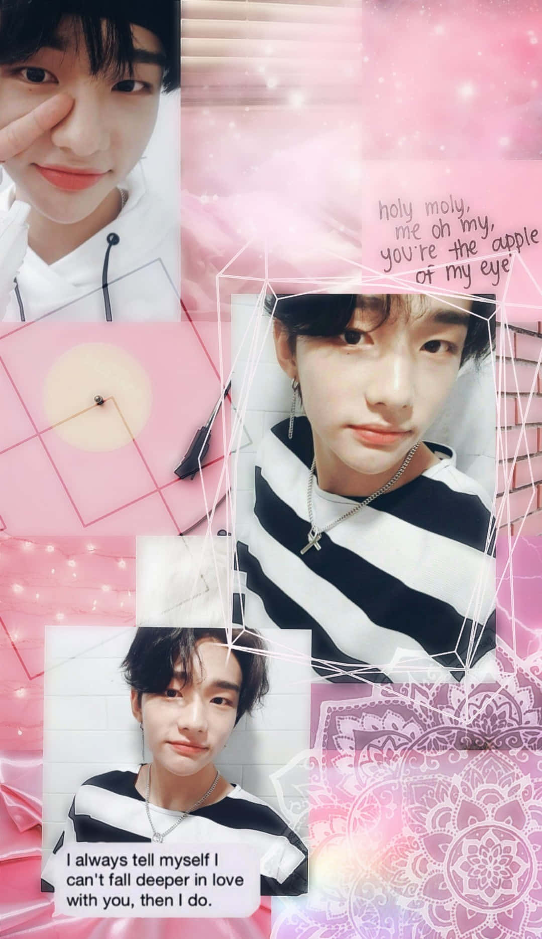 Rapero surcoreano Hyunjin con frases adorables Fondos de pantalla