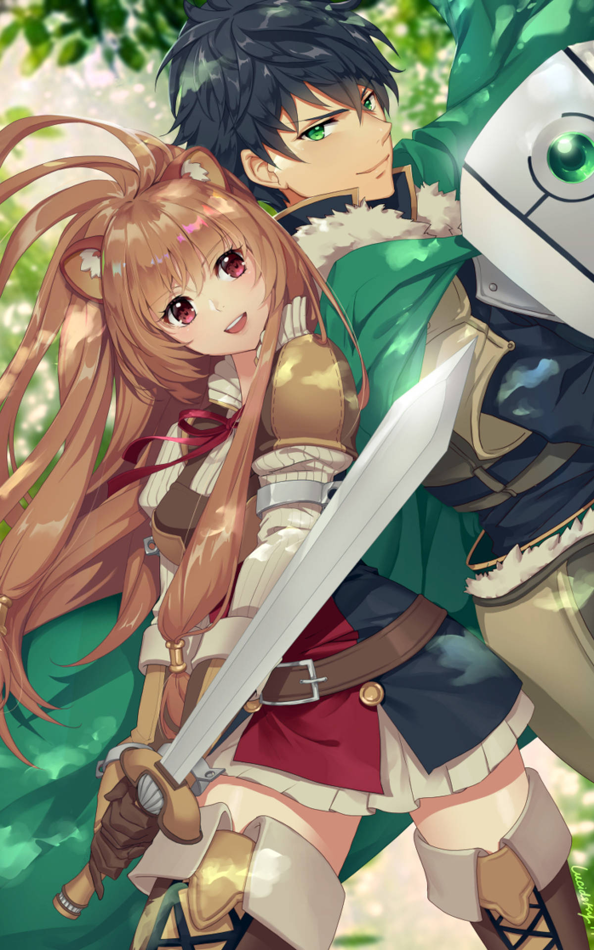 Raphtalia y Naofumi de The Rising of the Shield Hero Fondos de pantalla