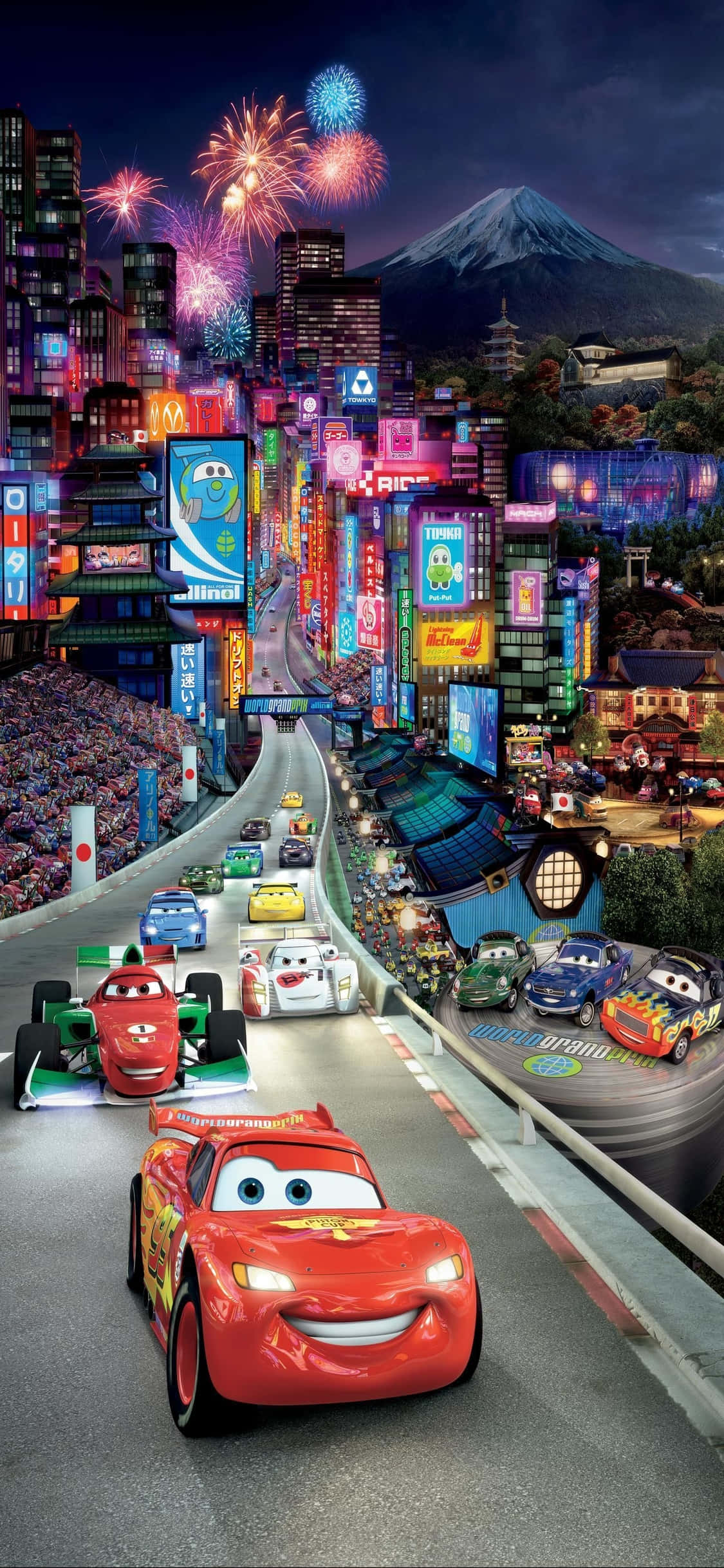 Rayo McQueen de Japón Fondo de Cars para iPhone X Fondos de pantalla