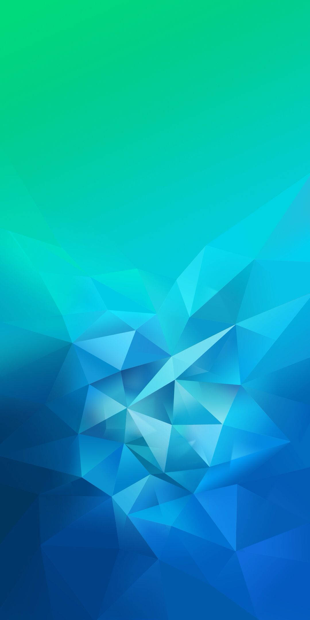 Realme Polígonos Azul-Verde Fondos de pantalla