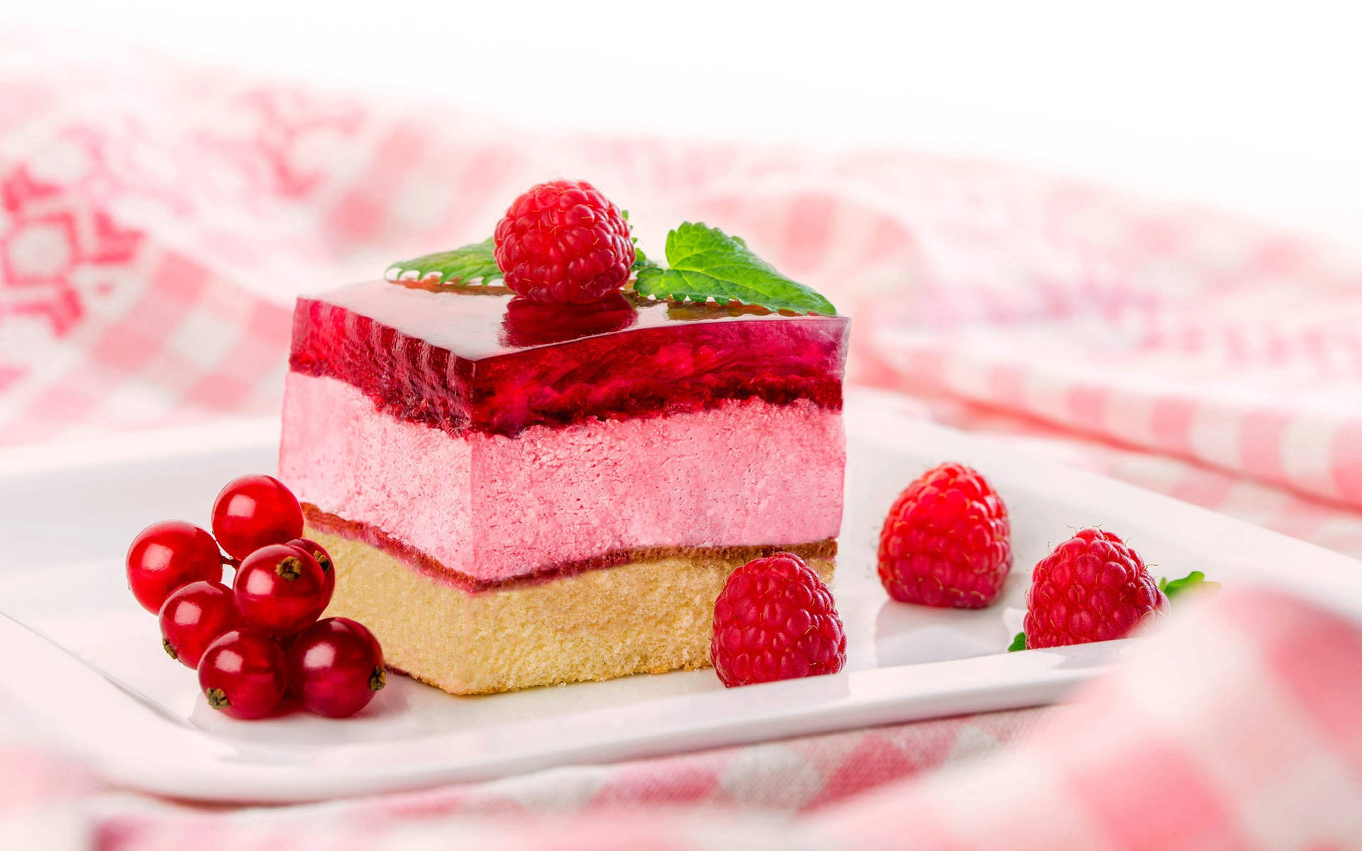 Rebanada de Pastel de Gelatina de Bayas Fondos de pantalla