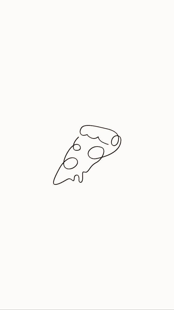 Rebanada de Pizza Bocetos Estéticos Fondos de pantalla
