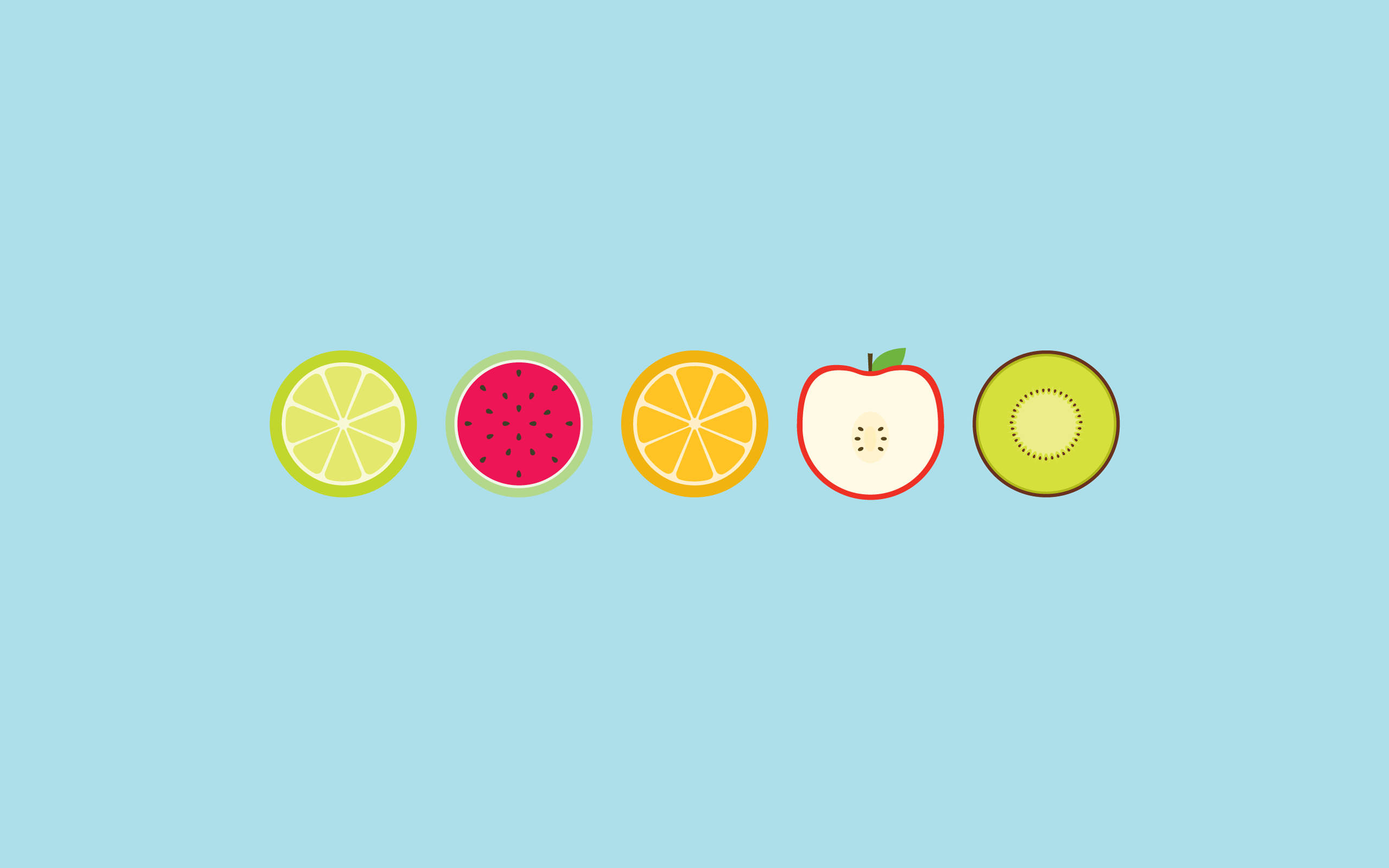 Rebanadas de Fruta Estética Simple Fondos de pantalla