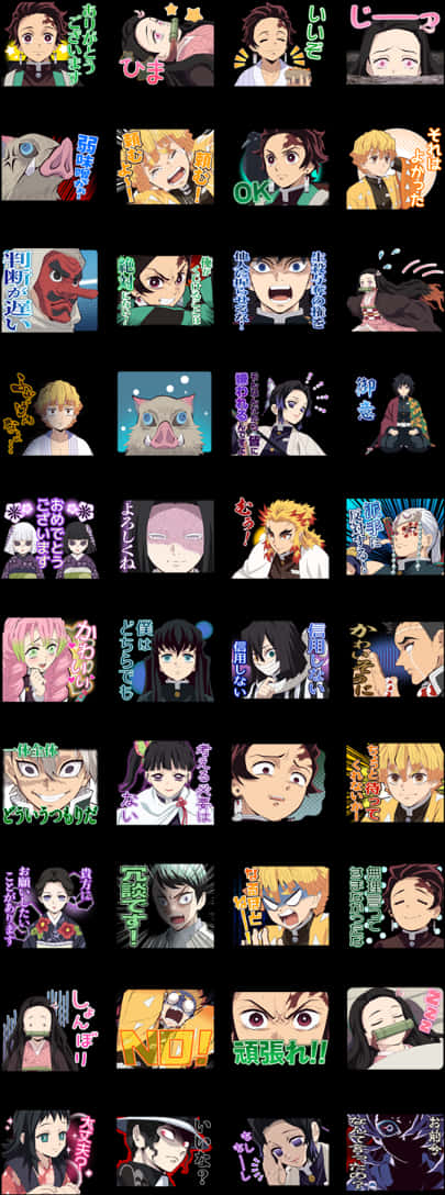 Recopilación de Expresiones de Personajes de Demon Slayer Fondos de pantalla