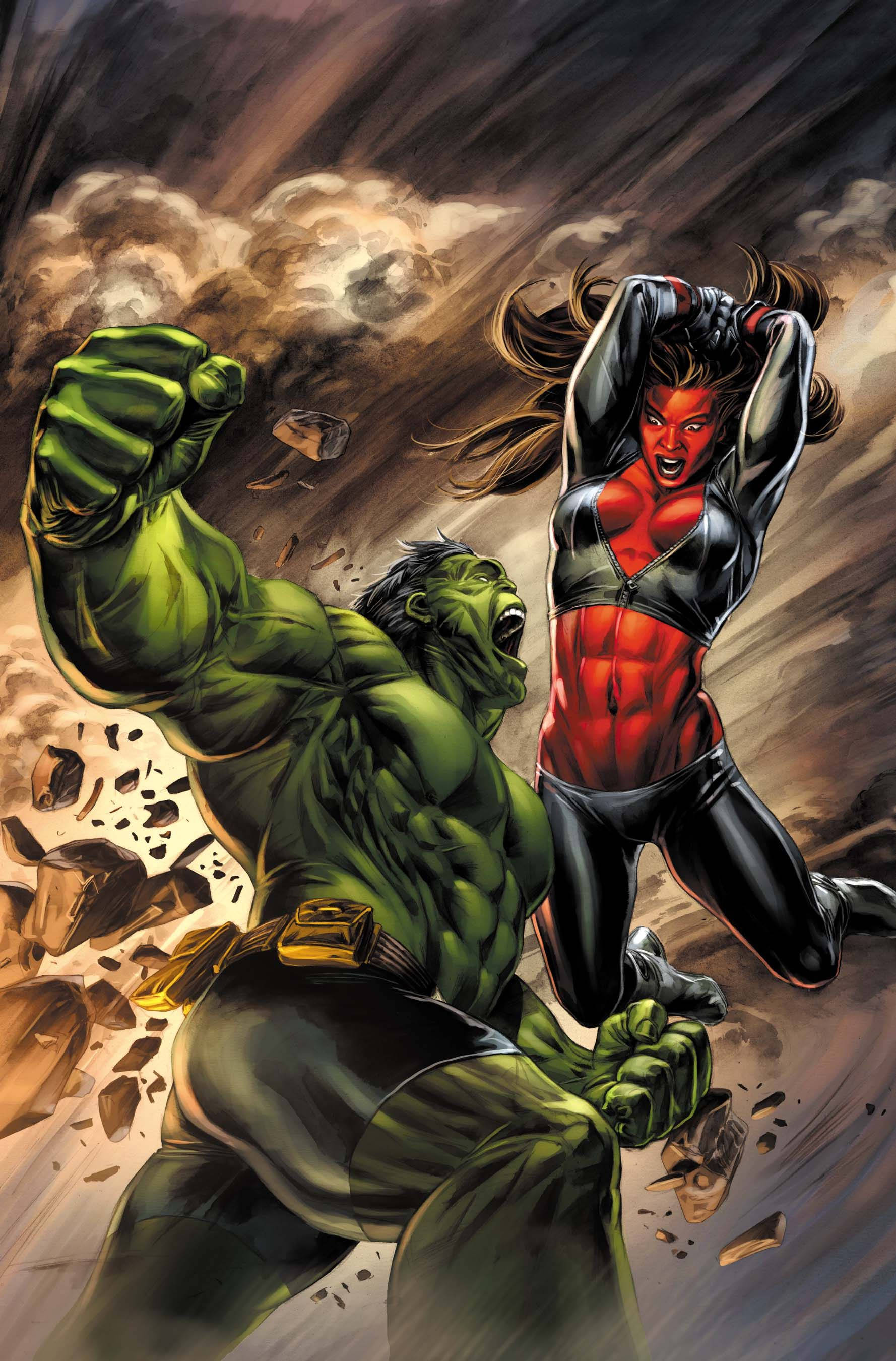 Red She Hulk Peleando Fondos de pantalla