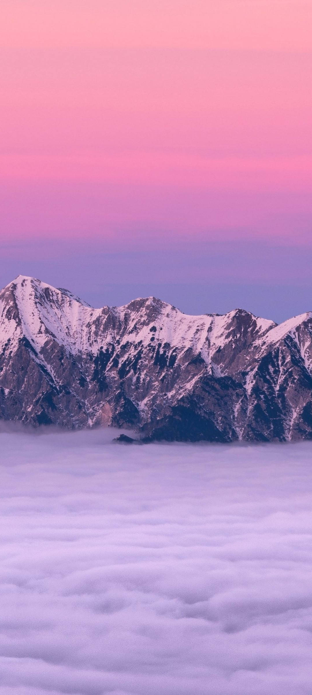 Redmi Note 10 Cielo Rosa Sobre Montaña Fondos de pantalla