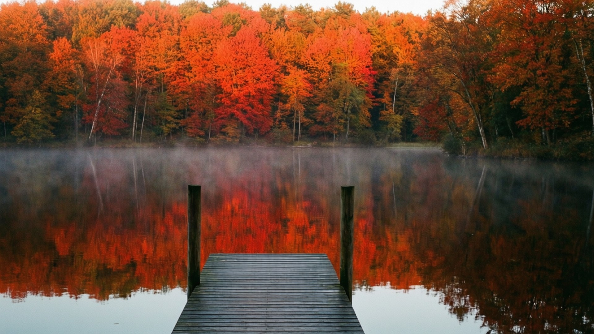 Reflejo del Lago en Otoño Fondos de pantalla