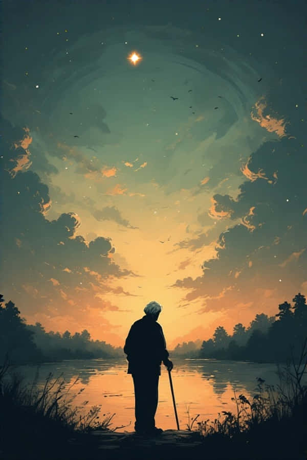 Reflejos del Lago en la Soledad del Atardecer 4K Fondos de pantalla