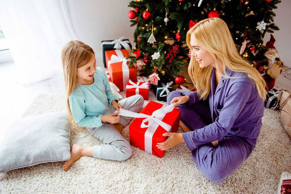 Regalo de Navidad de Madre e Hija Fondos de pantalla