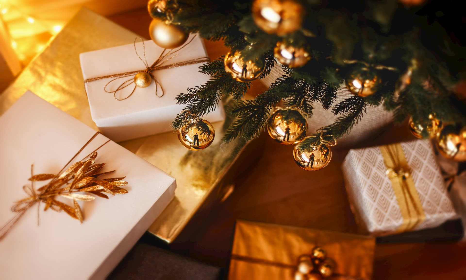 Regalos de Navidad debajo del árbol Fondos de pantalla